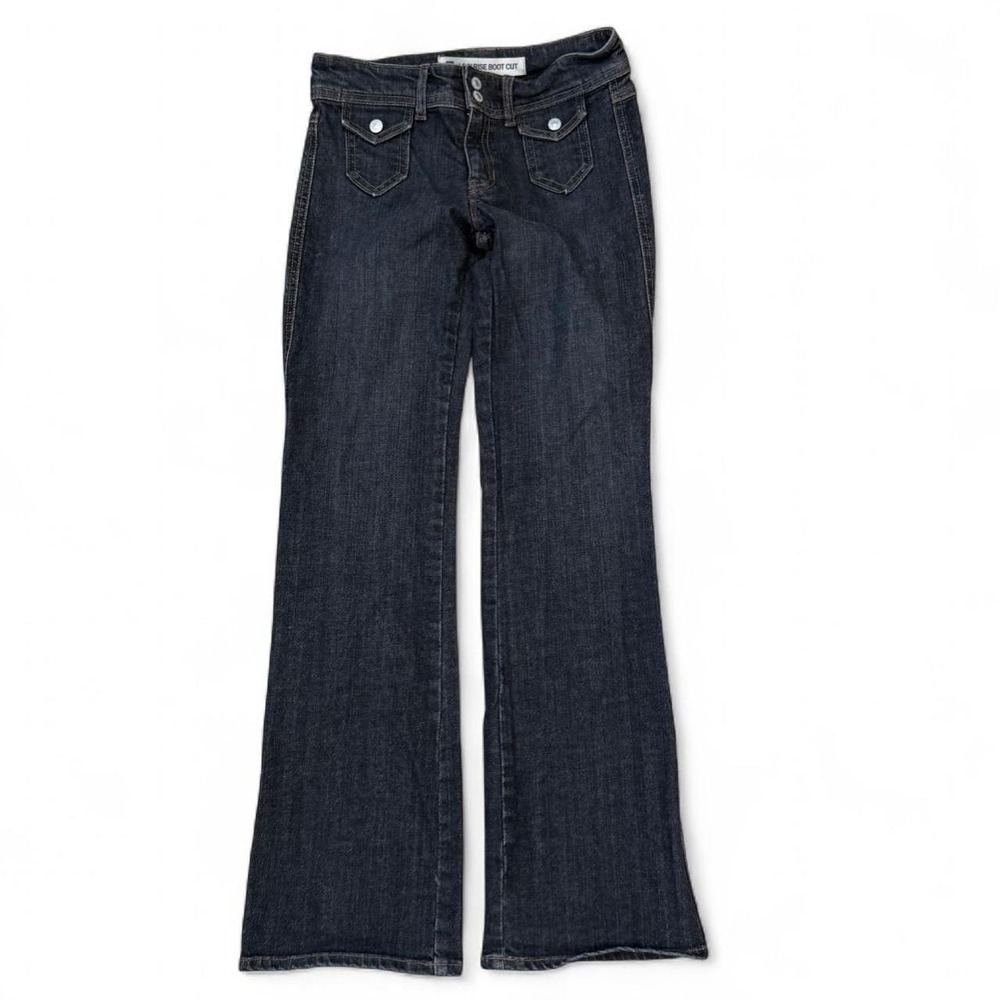 Vintage Gap 2003 Low Rise Bootcut Black Jeans Women's Size 1 Goth City Denim Y2K